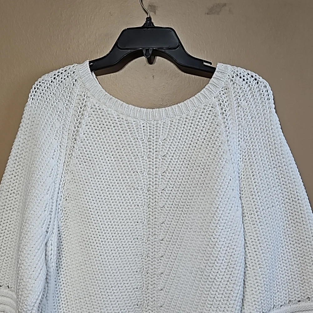 Anthropologie White Knit Sweater - Picture 5 of 13